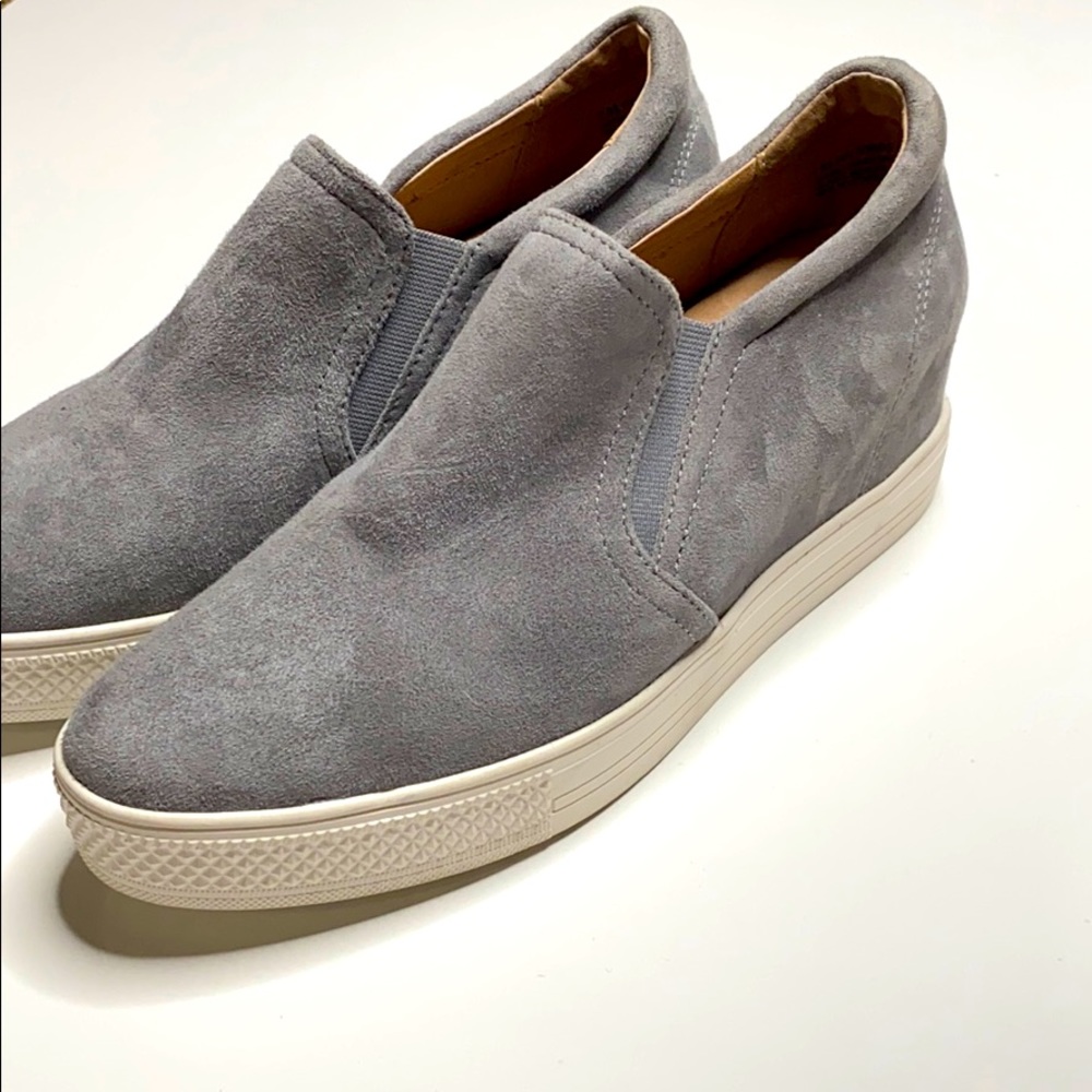 Platform wedge slip on sneakers